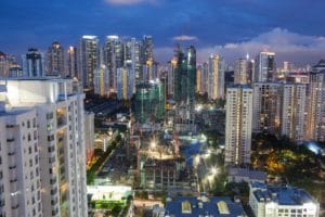 Construction works in Kuala Lumpur, Malaysia